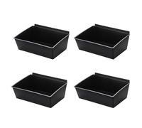 Sumnacon Lot de 4 grands bacs de rangement à lattes en plastique pour garage, accessoires de garage, organiseurs d'outils empilables pour ateliers, centres commerciaux