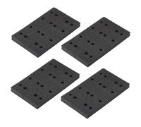 SUMNACON Lot de 4 patins de ponçage en mousse noir doux compatible avec la ponceuse Festool RS400 LS130 13,3 x 8 x 1,2 cm