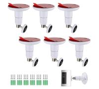 Sumnacon Lot de 6 supports muraux Ring pour caméra Ring Stick Up Cam Batterie/Plug-in/Elite/Indoor Cam (1ère génération), sans perçage, anneau réglable à 360°, accessoires pour caméras intérieures et