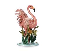 SUMNACON Mini boîte à bijoux à charnière en émail en forme de flamant rose