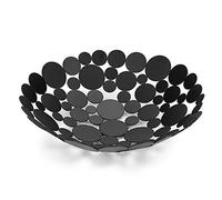 SUMNACON Panier à fruits de comptoir en métal pour cuisine et salle à manger, panier de présentation de fruits, bol de rangement pour pain, légumes, noir