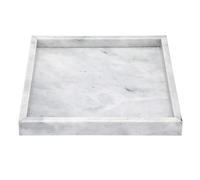 SUMNACON Plateau de service en marbre pour salle de bain, cuisine, rangement, articles de toilette, bijoux, gâteaux, décoration de maison (gris, 25 cm)