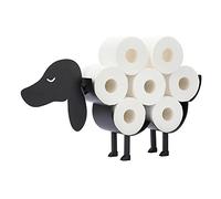 SUMNACON Porte-Rouleau de Papier Toilette en métal Noir - pour Salle de Bain