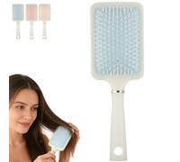 Sumneo Brosse à coussin lumineuse - Brosse anti-traction extra douce pour cheveux humides et secs - Brosse démêlante avec massage de la tête pour cheveux longs - Couleurs vives (bleu crème)