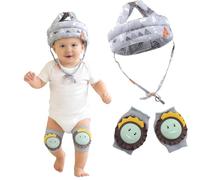 Sumneo Ensemble de protection de tête et genouillères pour bébé - Casque anti-chocs et rembourrage en coton antidérapant - Certifié sans substances nocives - Protection de sécurité pour enfants de 6 à