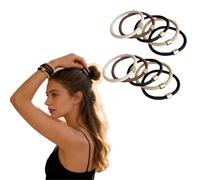 Sumneo Lot de 10 élastiques à cheveux pour femme : protège-cheveux doux sans traction, idéal pour les cheveux bouclés et épais. Pour tous les types de cheveux. (Lot de 10 élastiques en caoutchouc à
