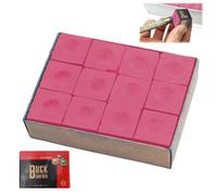 Sumneo Lot de 12 craies de billard professionnelles avec poudre huileuse antidérapante pour snooker et billard de piscine - Craie de précision durable pour joueurs professionnels et amateurs (rose)