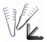 Sumneo Lot de 3 peignes à cheveux à dents larges, pour hommes, texture et volume, coiffe les boucles, dissimule les raies et donne des cheveux épais (gris + noir)