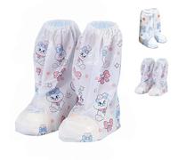 Sumneo Lot de 5 paires de couvre-bottes imperméables en caoutchouc pour enfants avec imprimés mignons, Rabbit imprimé, XXX-Large XX-Schmal