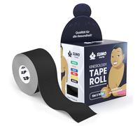 Sumo Tape Rouleau de bande de kinésiologie imperméable et douce pour la peau - Bande de kinésiologie élastique 5 m x 5 cm en 4 couleurs vives et maintien extra fort - Bande de kinésiologie médicale,