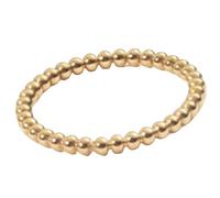 Sumpgle Bague à perles solides en acier titane - Bague empilable délicate - Bijou minimaliste - Cadeau pour femme, 8, Plaqué or 18 carats