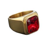 Sumpgle Bague unisexe en acier titane avec pierre précieuse, bijou minimaliste pour homme et femme, bracelet lisse et léger pour un usage quotidien, 11