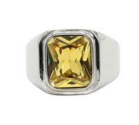 Sumpgle Bague unisexe en acier titane avec pierre précieuse, bijou minimaliste pour homme et femme, bracelet lisse et léger pour un usage quotidien, 9