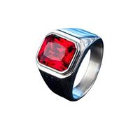 Sumpgle Bague unisexe en acier titane avec pierre précieuse, bijou minimaliste pour homme et femme, bracelet lisse et léger pour un usage quotidien, 11