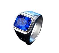 Sumpgle Bague unisexe en acier titane avec pierre précieuse, bijou minimaliste pour homme et femme, bracelet lisse et léger pour un usage quotidien, 12