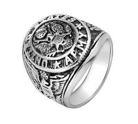 Sumpgle Bague vintage en acier titane avec aigle impérial pour homme - Pour un usage quotidien - Bijou masculin rétro pour homme, 8