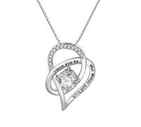 Sumpgle Collier avec pendentif en forme de cœur gravé « I Love You To The Moon and Back » - Cadeau pour femme et couple - Accessoires minimalistes
