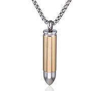 Sumpgle Collier pour hommes ouvrable modèle balle pendentif lisse Design occidental bijoux tendance personnalité acier inoxydable matériau