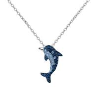 Sumpgle Collier ras du cou en cristal pour femme Style INS Style Dauphin Minimaliste Chaîne courte Bijoux superposés Accessoires modernes d'inspiration nordique