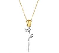 Sumpgle Collier ras du cou pour femme avec pendentif minimaliste en forme de rose Style INS