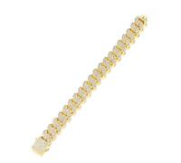 Sumpgle Ensemble de collier Hip Hop pour homme avec strass glacés, 22 inch/55 cm