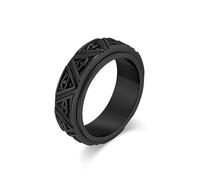 Sumpgle Mythologie égyptienne antique œil d'Horus en acier inoxydable Bague rotative triangulaire Pyramide Gardiens Titane Bijoux fantaisie pour un, 12