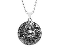 Sumpgle Viking bateau pendentif collier Hommes en acier inoxydable bijoux audacieux Pirate thème à la mode en acier titane