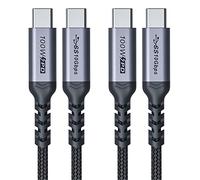 SUMPK 2m USB C vers USB c 2 pack, câble de charge rapide 100W C vers C, type C 3.1 Gen 2 10gbps transmission de données haute vitesse câble de marquage électronique de charge rapide, 4K@60Hz Vidéo