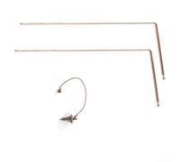 Sumsoctober 99.9 Tige de détecteur de métaux en cuivre avec centre flexible Longueur réglable pour source d'eau, veine minérale, trésor, exploration en plein air (A)