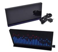 Sumsoctober AS1424 Analyseur d'affichage de spectre musical LED, compteur audio professionnel 24 bandes avec processeur haute vitesse 32 bits, alimentation USB, prend en charge le microphone et