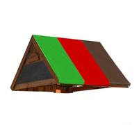 Sumsoctober Auvent d'extérieur pour balancelle - Tissu Oxford 210D résistant aux UV et imperméable, installation facile en quelques minutes, protection toutes saisons pour les ensembles de jeu (curry