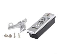 Sumsoctober Cadenas à combinaison douanière pour bagages, boîtier en aluminium, matériau ABS avec finition givrée résistante aux rayures, code réinitialisable, design rétro (argent gauche)