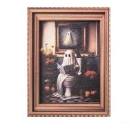 Sumsoctober Cadre photo d'Halloween en bois avec aimant rétro design 3D 6 x 8 cm (MZCT121)