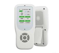 Sumsoctober Capteur de qualité de l'air 10 en 1 | Surveille les PM2.5, HCHO, TVOC, température/humidité | Écran LCD avec avertissements visuels de couleur | Batterie rechargeable intégrée de 2500 mAh