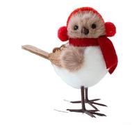 Sumsoctober Décoration de Noël d'intérieur - Adorable motif de cœur d'oiseau de dessin animé pour la maison, le bureau, la boutique, la mousse rouge légère, plusieurs tailles, installation facile