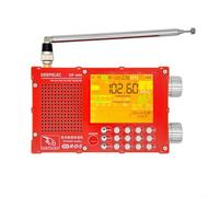 Sumsoctober DP-666 DSP-Radio | Réception FM AM SW pleine bande, puce TEF6686 et RDS | Écran LCD de 2,8", batterie haute capacité 5000 mAh | avec antenne télescopique SMA (rouge)