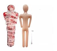 Sumsoctober Ensemble de cadavres gonflables à suspendre pour Halloween, fête en plein air, maison, cour, accessoires d'horreur avec bandages à pompe, kit complet en soie d'araignée 150 cm (5 sacs de