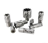 Sumsoctober Fraise annulaire HSS en métal - Foret creux - Kit de forets magnétiques en acier rapide avec poignée plate (30 x 30 mm)