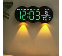 Sumsoctober Horloge numérique avec double alarme, télécommande et lumière ambiante pour une meilleure expérience utilisateur (tricolore)