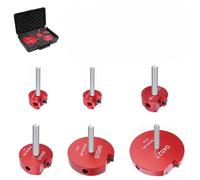 Sumsoctober Kit de 6 alésoirs de tuyau en PVC, économiseur de raccord en PVC en aluminium, avec tête de 1,9 cm, 2,5 cm, 3,8 cm, 5,1 cm, 7,6 cm, 10,2 cm, avec tige en aluminium et bords tranchants en