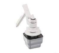 Sumsoctober Kit de chasse d'eau moderne à bouton-poussoir pour réservoir d'eau - Poignée de rechange - Mécanisme à ressort robuste pour salle de bain - Argenté/blanc