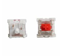 Sumsoctober Lot de 110 commutateurs de clavier mécanique silencieux, blanc silencieux, 3 broches, remplaçables à chaud, compatibles LED, tige transversale Outemu, frappe fluide pour bureau et jeux