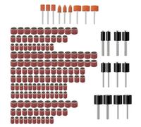 Sumsoctober Lot de 159 tambours de ponçage pour outils rotatifs Dremel avec manchons et mandrins en oxyde d'aluminium compatibles avec les outils rotatifs pour le travail du bois, l'artisanat et le