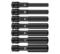 Sumsoctober Lot de 2 clés à douille hexagonales 1/2 mm, 8 à 19 mm, en acier au chrome vanadium, 2 pièces (13 + 14)