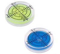 Sumsoctober Lot de 2 outils de mesure circulaires ronds à bulles de 32 mm pour construction de menuiserie et meubles