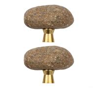 Sumsoctober Lot de 2 poignées de tiroir en pierre naturelle pour armoires et commodes, design créatif unique, installation facile avec 2 vis de 2 cm, matériau pour les maisons modernes