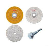 Sumsoctober Lot de 4 roues de polissage en tissu de 10,2 cm pour meuleuse d'établi, perceuse électrique
