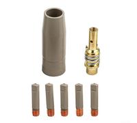 Sumsoctober Lot de 7 buses de soudage pour 15AK, protection gaz sans air avec embouts en cuivre de 0,8 mm, anti-adhérent, compatible avec les systèmes Airless européens