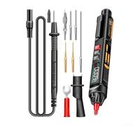 Sumsoctober Multimètre numérique 2 en 1 et stylo testeur de tension sans contact avec True RMS, plage automatique, détection NCV pour AC DC jusqu'à 600 V, noir (équipement élevé)