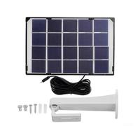 Sumsoctober Panneau solaire 6 W avec câble USB 5 m - Support réglable - Chargeur solaire d'extérieur pour lampes de jardin et caméras de sécurité